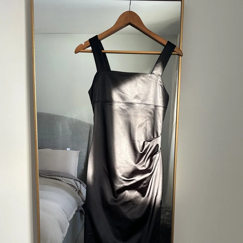 Babaton Black Satin Dress - Picture 1 of 6